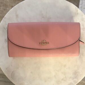Coach Light Pink Leather Wallet